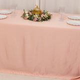 90x132inch dusty rose Seamless Lamour Satin Rectangle Tablecloth for 6 Foot Table