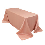 90x132inch dusty rose Seamless Lamour Satin Rectangle Tablecloth for 6 Foot Table