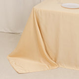 90x132inch beige Seamless Lamour Satin Rectangle Tablecloth for 6 Foot Table