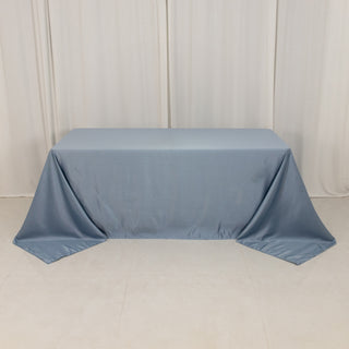 <h3 style="margin-left:0px;"><strong>Luxurious Dusty Blue Lamour Satin Rectangle Tablecloth</strong>