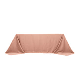 90x132inch dusty rose Seamless Lamour Satin Rectangle Tablecloth for 6 Foot Table