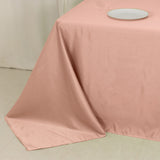 90x132inch dusty rose Seamless Lamour Satin Rectangle Tablecloth for 6 Foot Table