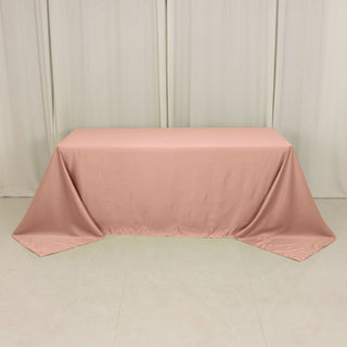 <h3 style="margin-left:0px;"><strong>Luxurious Dusty Rose Lamour Satin Rectangle Tablecloth</strong>