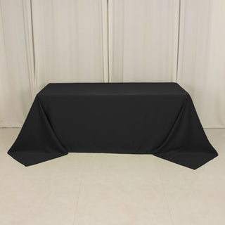 <h3 style="margin-left:0px;"><strong>Luxurious Black Lamour Satin Rectangle Tablecloth</strong>