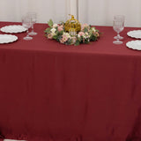 90x132inch Burgundy Seamless Lamour Satin Rectangle Tablecloth for 6 Foot Table