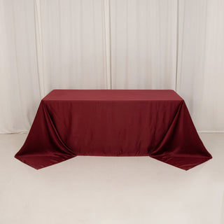 <h3 style="margin-left:0px;"><strong>Luxurious Burgundy Lamour Satin Rectangle Tablecloth</strong>