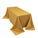 90x132inch Champagne Seamless Lamour Satin Rectangle Tablecloth for 6 Foot Table