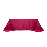 90x132inch Fuchsia Seamless Lamour Satin Rectangle Tablecloth for 6 Foot Table