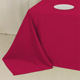 90x132inch Fuchsia Seamless Lamour Satin Rectangle Tablecloth for 6 Foot Table