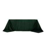 90x132inch Hunter Emerald Green Seamless Lamour Satin Rectangle Tablecloth for 6 Foot Table