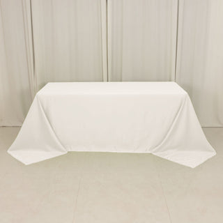 <h3 style="margin-left:0px;"><strong>Luxurious Ivory Lamour Satin Rectangle Tablecloth</strong>