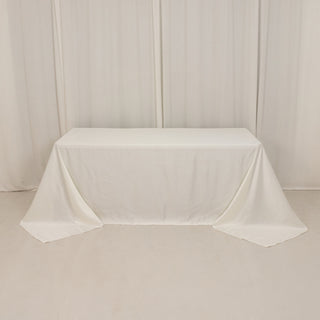 <h3 style="margin-left:0px;"><strong>Luxurious Ivory Lamour Satin Rectangle Tablecloth</strong>