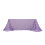 90x132inch Lavender Lilac Seamless Lamour Satin Rectangle Tablecloth for 6 Foot Table