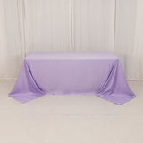 90x132inch Lavender Lilac Seamless Lamour Satin Rectangle Tablecloth for 6 Foot Table