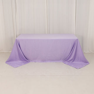 <h3 style="margin-left:0px;"><strong>Luxurious Lavender Lilac Lamour Satin Rectangle Tablecloth</strong>