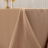 90x132inch nude Seamless Lamour Satin Rectangle Tablecloth for 6 Foot Table