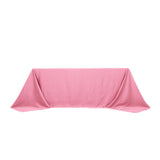 90x132inch pink Seamless Lamour Satin Rectangle Tablecloth for 6 Foot Table