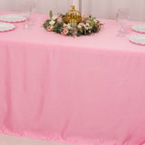 90x132inch pink Seamless Lamour Satin Rectangle Tablecloth for 6 Foot Table