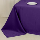 90x132inch Purple Seamless Lamour Satin Rectangle Tablecloth for 6 Foot Table