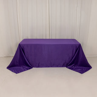 <h3 style="margin-left:0px;"><strong>Luxurious Purple Lamour Satin Rectangle Tablecloth</strong>