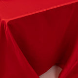 90x132inch Red Seamless Lamour Satin Rectangle Tablecloth for 6 Foot Table