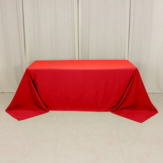 <h3 style="margin-left:0px;"><strong>Luxurious Red Lamour Satin Rectangle Tablecloth</strong>