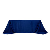 90x132inch Royal Blue Seamless Lamour Satin Rectangle Tablecloth for 6 Foot Table