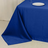 90x132inch Royal Blue Seamless Lamour Satin Rectangle Tablecloth for 6 Foot Table