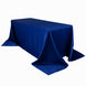 90x132inch Royal Blue Seamless Lamour Satin Rectangle Tablecloth for 6 Foot Table