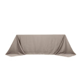 90x132inch silver Seamless Lamour Satin Rectangle Tablecloth for 6 Foot Table