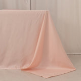 Blush Seamless Lamour Satin Rectangle Tablecloth - 90x156inch for 8 Foot Table