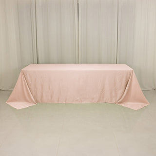 <h3 style="margin-left:0px;"><strong>Luxurious Blush Lamour Satin Rectangle Tablecloth 90"x156"</strong>