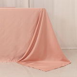 Dusty Rose Seamless Lamour Satin Rectangle Tablecloth - 90x156inch for 8 Foot Table