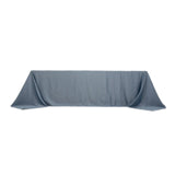 Dusty Blue Seamless Lamour Satin Rectangle Tablecloth - 90x156inch for 8 Foot Table