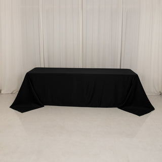 <h3 style="margin-left:0px;"><strong>Luxurious Black Lamour Satin Rectangle Tablecloth 90"x156"</strong>