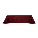 Burgundy Seamless Lamour Satin Rectangle Tablecloth - 90x156inch for 8 Foot Table