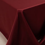 Burgundy Seamless Lamour Satin Rectangle Tablecloth - 90x156inch for 8 Foot Table