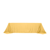 Champagne Seamless Lamour Satin Rectangle Tablecloth - 90x156inch for 8 Foot Table