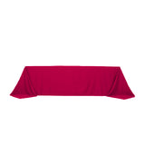 Fuchsia Seamless Lamour Satin Rectangle Tablecloth - 90x156inch for 8 Foot Table