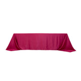 Fuchsia Seamless Lamour Satin Rectangle Tablecloth - 90x156inch for 8 Foot Table