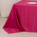 Fuchsia Seamless Lamour Satin Rectangle Tablecloth - 90x156inch for 8 Foot Table