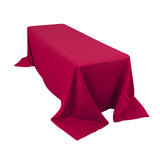 Fuchsia Seamless Lamour Satin Rectangle Tablecloth - 90x156inch for 8 Foot Table