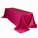 Fuchsia Seaamless Lamour Satin Rectangle Tablecloth - 90x156inch for 8 Foot Table