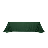 90x156inch Hunter Emerald Green Seamless Lamour Satin Rectangle Tablecloth for 8 Foot Table