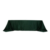 90x156inch Hunter Emerald Green Seamless Lamour Satin Rectangle Tablecloth for 8 Foot Table