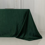 90x156inch Hunter Emerald Green Seamless Lamour Satin Rectangle Tablecloth for 8 Foot Table