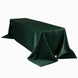 90x156inch Hunter Emerald Green Seamless Lamour Satin Rectangle Tablecloth for 8 Foot Table