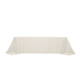 90x156inch Ivory Seamless Lamour Satin Rectangle Tablecloth for 8 Foot Table