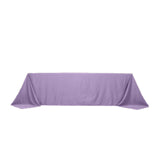 90x156inch Lavender Lilac Seamless Lamour Satin Rectangle Tablecloth for 8 Foot Table