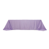 90x156inch Lavender Lilac Seamless Lamour Satin Rectangle Tablecloth for 8 Foot Table